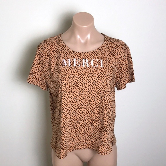 Anthropologie Saturday Sunday Merci Leopard Tee - Picture 1 of 7